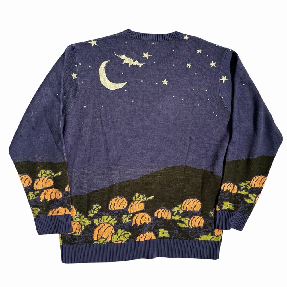 Peanuts Halloween Snoopy Charlie Brown Great Pumpkin Sweater Unisex XL Oversized - Picture 4 of 9